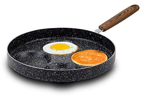 NAVA Pfanne NATURE | Ø 26 CM | Bratpfanne mit Granitbeschichtung Induktionspfanne | Für Spiegelei Pfannkuchen Omeletts