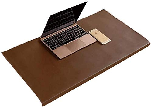 Schreibtischunterlage mit Kantenschutz, Wasserdichte Schreibunterlage, PU Leder Protector für Büro, rutschfeste Schreibtischunterlage mit Fixierlippe, Glattes Gaming Mauspad