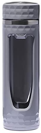 Bottiglia d Acqua 17.6oz in Vetro Bottiglia di Vetro Bevanda Bevanda Bottiglia di Succo Bottiglia Protettiva A Prova di Perdita Riutilizzabile Bottiglia d Acqua Sportiva (Color : Grigio)