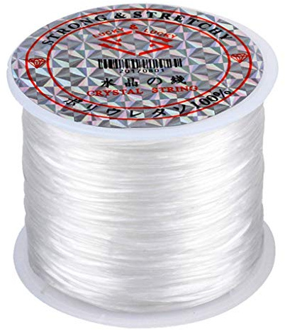 60m / rulle Profilering Thread smycken Making Elastisk smycketråd beading tråd smycken gör DIY Tråd för armband armband halsband Ankelkedja, vit