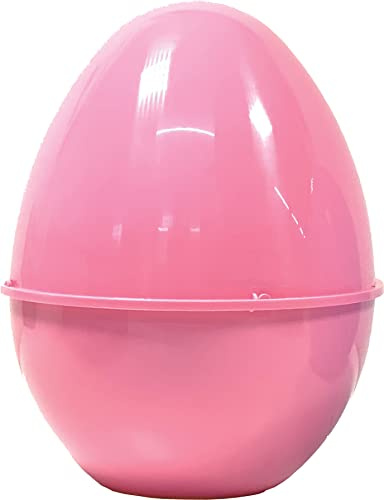 Clondo Huevo para rellenar, carcasa pasqualone vacía de plástico, 39 cm (rosa)