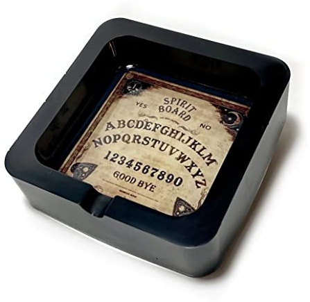 Ouija Letter Board Ashtray, Witchy Smoking Accessories, Trinket Dish, Pagan Wicca Gothic Home Decor, Mid Century Gift, Cigarette Cigar Tray