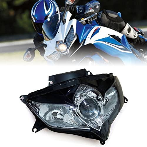 Aoicils Motorbike Headlight Head Light Assembly Head Lamp Headlamp Replacement Compatible For Suzuki GSXR600 GSXR750 K8 2008 2009 2010 GSX-R600 08 09 10 GSX-R750