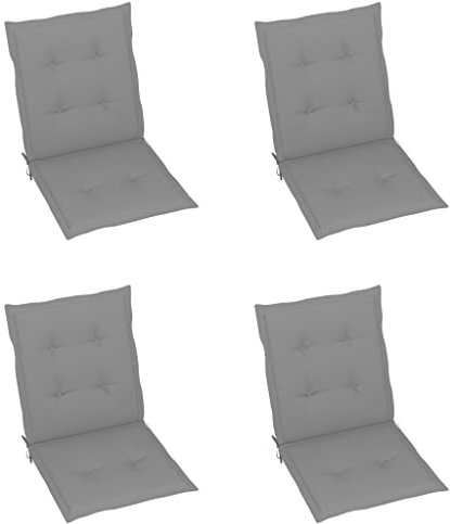 INLIFE Gartenstuhlauflagen 4 STK. Grau 100x50x3 cm