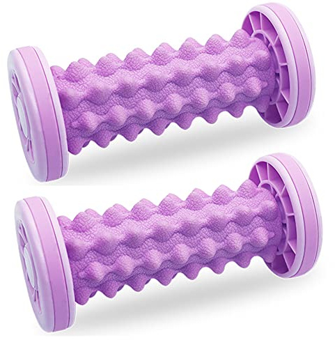 POKEAT 2Pcs Muskelmassage Roller Hand Fuß Roller Massagegerät Akupressur Trigger Point Therapie Körpermassage Entspannung Lindern Muskelschmerzen,Lila