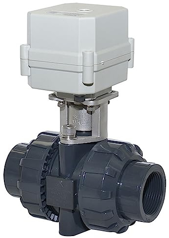 kezhai Dream 1 1/4 110-230V AC Motorisierter Kugelhahn, PVC DN32 2 Drähte Automatische Rückkehr NC Elektrischer Kugelhahn