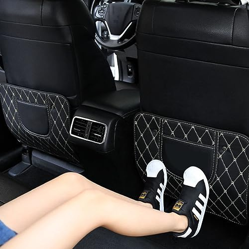 REROM 2 StüCk Schutz Autositz RüCkenlehne Kinder für Cupra Ateca/Born/Formentor/Leon/TCR/E-TCR, Rear Seat Anti-Kick Leder Sitz, Auto Ssauber und Ordentlich zu Halten,- S