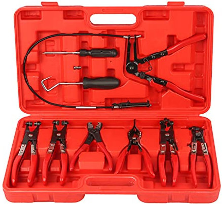 9Pcs Auto Schlauch Klemme Ring Zange Set Flexible Draht Kabel Typ Joint-Boot Schellen Entferner Öl Dichtung Schraubendreher Auto reparatur Werkzeuge