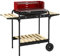 Outsunny Barbacoa de Carbón con Ruedas Barbacoa Portátil con Parrilla Ajustable en Altura Estantes y 6 Ganchos para Picnic Camping 103x47x95 cm Rojo y Negro