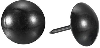 sourcing map Upholstery Tacks Nail Pins Furniture, 18Pcs 16x20mm Thumb Tack Pins Assortment Kit Carbon Steel for Home Sofa DIY Decorative Nail Heads Nails, Black