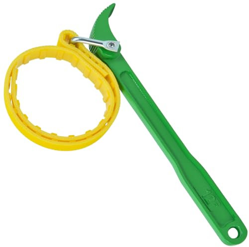 Thsakzo 12inch Belt Strap Wrench,18 Steel Handle Adjustable Strap Wrench, Adjustable Strap Oil Filter Strap Opener Wrench for Replacing Water Filter, PVC Pipe Joints, Multi-Purpose Adjustable Strap