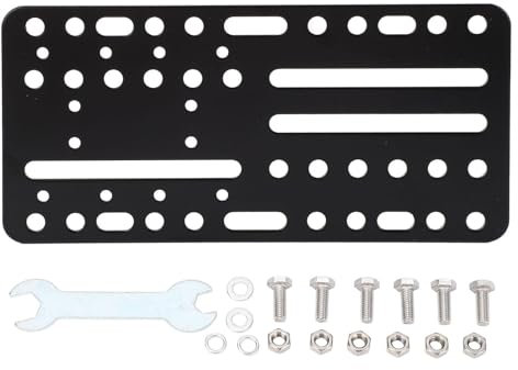 TKSE Soporte de Montaje de Freno de Mano USB, Placa de Montaje de Freno de Mano USB Placa de Soporte de Montaje de Escritorio de Acero Inoxidable Universal para Freno de Mano USB