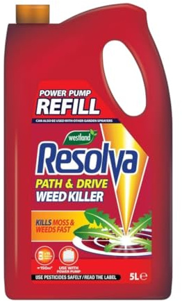 Resolva Path & Drive Ready to Use Weedkiller - Fast Acting, Long-Lasting Weed Control for Paths, Drives, Patios, and Hard Surfaces - Kills Weeds in Just Hours (5L)