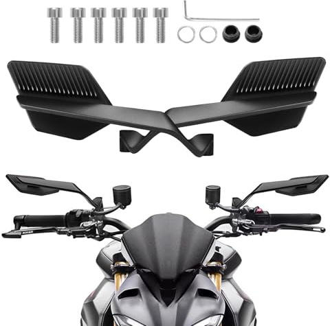 Motorcycle Mirrors Universal Foldable Rotating Rear View Mirror Stealth Wind Wing Side Mirror for Kawasaki Z400 Z650 Z900 1290 Super Duke R Evo ABS 390 Duke Street Bike Yamaha MT-07(10mm,8mm)