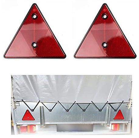 Remorque rouge pour réflecteur triangulaire, triangles réfléchissants pour poteaux de portail, réflecteurs d'avertissement arrière adaptés pour camion tracto