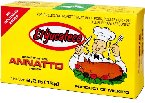 Achiote Paste 1kg – Traditional Yucatan-Style Seasoning for Marinades, Tacos al Pastor, and Cochinita Pibil – Ground Annatto and Spices (1 x 1kg)