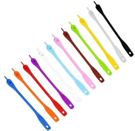 Healifty 12 pezzi Segnabicchieri in Silicone Alimentare Colorati Identificatore Antiscivolo per Calici Vino e Bicchieri Cocktail per Feste e Bar