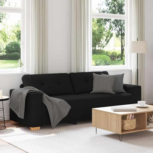 Rantry 3-Sitzer-Sofa Schwarz 180 cm Stoff Sofagarnituren Model4105090