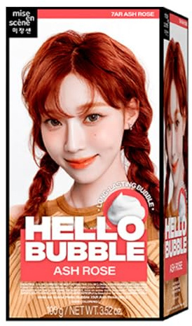 Hello Bubble Foaming Hair Color | Ash Beige, Perry Violet, Whale Deep Blue | Easy Application, Long-Lasting, Nourishing, Permanent Hair Dye 100g (Ash Rose, One Size)
