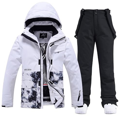 GBZIJIE Traje de Nieve de MontañA Warme Traje de esquí for Mujer, Conjunto Pantalones Chaqueta Impermeable a Prueba Viento y cálido for Invierno for Hombre, Traje Snowboard for Esquiar(Suit 1,XL)