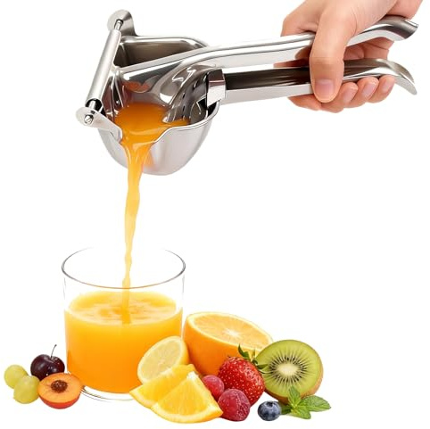 Real Stainless Steel Lemon Squeezer Citrus Juicer Hand Press Heavy Duty Manual Squeeze Juice Extractor Maker Orange Lime Grapefruit Presser