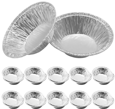 TOYANDONA Moules à Tartelettes Miniatures en Aluminium 73 CM – 500 Pièces Jetables – Moules Ronds pour Tartelettes aux Œufs Mini-Quiches et Pâtisseries – Cuisson Uniforme pour Fêtes et