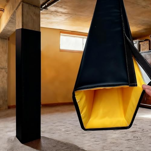 AVLLSO Basketballkorb Polster 5 6 7 Fuß hoch Rechteckige/quadratische gepolsterte Post, Garage Säulenschutz abnehmbar All-Weather(H 7ft,7X6 LxW)