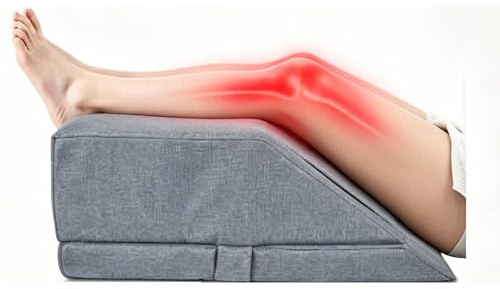 Venenkissen Beinhochlagerungskissen Kühl-Gel Memory-Schaum Kissen für postoperativ, Ischias, Rücken & Hüft, Knöchelschmerzen Schlaf Blutkreislauf–Beinkissen zur Entlastung & Lagerung müder Beine