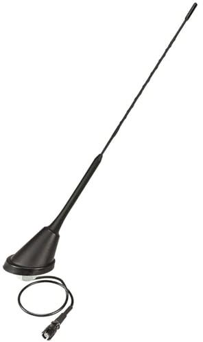 tomzz Audio 1003-001 KFZ Antenne Dachantenne 16V Verstärker Raku 2 II kompatibel mit Audi A3 A4 A6 Anti Noise Stab 40cm 60 Grad