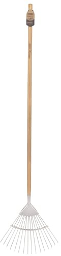 Draper Heritage 99020 gräsmatta i rostfritt stål med aska handtag, brun