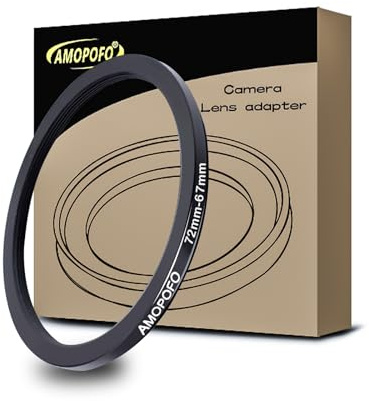 72mm-67mm Step-down-Ringe Filteradapter Ring - Metall Filter Adapterring von Kamera Objektiv mit 72mm Filtergewinde auf 67mm Filter-Ring Zubehör