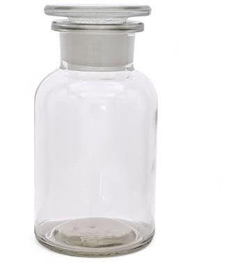 Avalon - Glass APOTHECARY JARS with Ground Glass Stopper. Vintage Chemist Style Jars. Stylish jar for display vase or storage jar in the kitchen, bathroom or windowsill. (250ml, Clear)