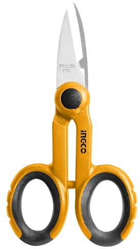 Ingco Hes02855 Forbice Da Elettricista Professionale 145 mm Forbici Per Elettricista Profossionali Lama In Acciaio Inossidabile