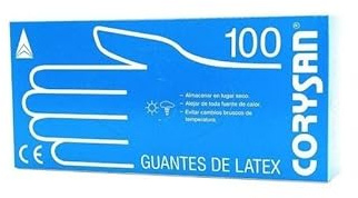 GUANTES CORYSAN LATEX T/GRANDE 100 UND. PARA2