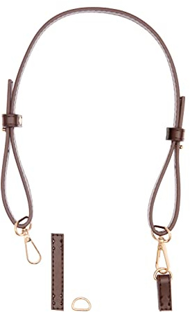 Rico Design Schulterriemen verstellbar PU Metall 78.5 cm Taschengriff Dunkelbraun/Gold