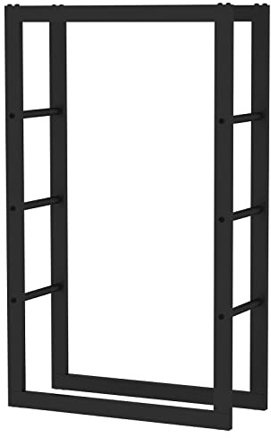 Toboli Étagère pour bois de chauffage – 100 x 25 x 60 cm – capacité 150 kg – en Métal revêtu par poudre – Support range bûche pour Stockage Empilage Cheminée Poêle pour intérieur et extérieur