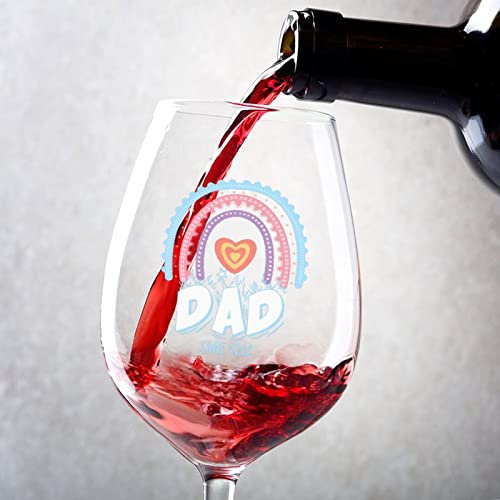 Rimego Lot de 2 verres à vin rouge « Promoted to Dad » - Verres à vin rouge ou blanc - 325 ml - Verres à vin rouge ou blanc pour fêtes, rendez-vous, soirées