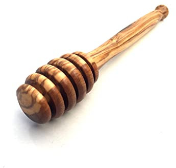 medina mood Honiglöffel, Honigheber, 14 cm, Honig Dosierlöffel Holzlöffel handgefertigt aus Olivenholz