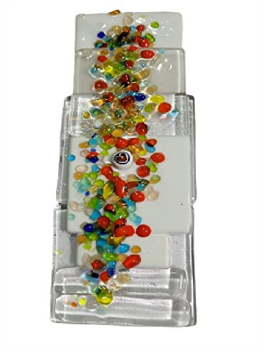 1 Briefbeschwerer, Länge: ca. 10 cm, Dicke: 5 bis 8 cm, Art FC9 c2, Glas, Murano-Glas, Einzigartige Stücke, hergestellt in Italien, Schlüsselanhänger