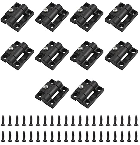INCREWAY Lot de 10 charnières d'armoire avec vis, couple de tension réglable, charnières de contrôle de position, fermeture automatique, montage frontal, charnière de pour portes d'armoire de cuisine
