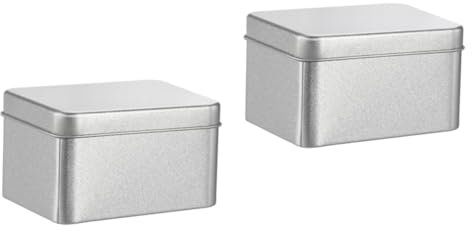 BESTonZON 2stücke Matte Quadratische Leere Blechdose Silber Für Aufbewahrung Von Gewürzen Süßigkeiten Und Tee Für Küche