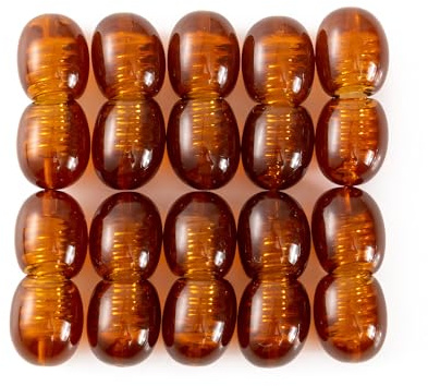 Cierres de tornillo de plástico para fabricación de joyas(10 pcs) - Cognac