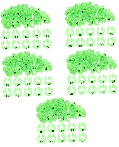Vogel-Fußringe, Beinringe for Geflügel, Hühnerbeinring, 500 Stück, Tauben-Fußkettchen, Kunststoffanhänger, Baby-Zubehör, Nummernschilder, Geflügel-Fußring, Hühnerringe, Taubenbeinringe, Taubenbeinring