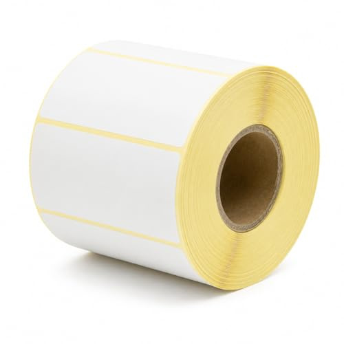 MD Labels Weiße Thermoetiketten auf Rolle 90 × 40 mm – 1.000 Stück, permanent haftend, für Barcode, Versand & Lager, selbstklebende Etiketten für Thermodrucker