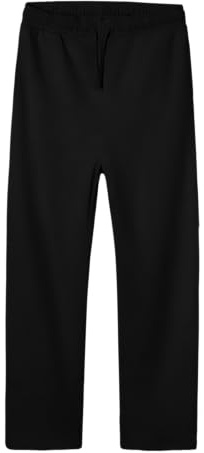 NAME IT Nlnnizu BRU Straight Sweat Pant Noos, Negro, 10 años