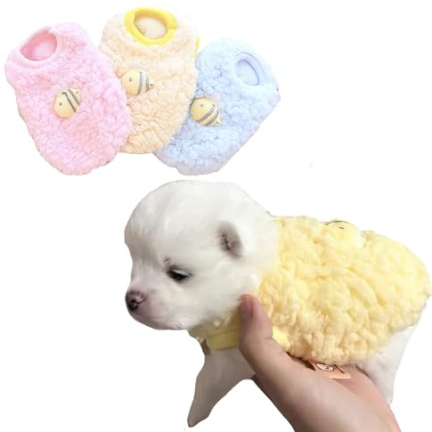 FLAdorepet Hunde-/Katzenkleidung für Chihuahua, Yorkie, warm, Fleece, für den Winter, für kleine Neugeborene, extra kleine Hunde, 3 Packungen, XXS (Haustier 0,5–0,9 kg), 3 Packungen