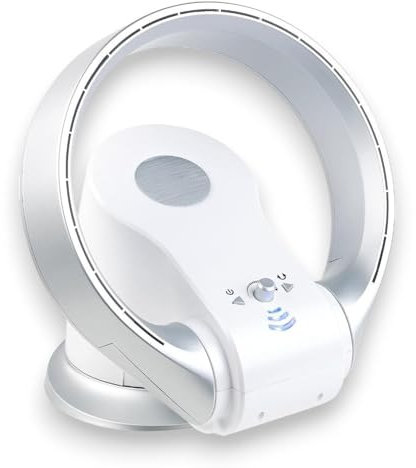 Briconess.com Ventilatore Moderno 30W Invisibile Senza Pale da Tavolo o Muro con 7 velocità Regolabili