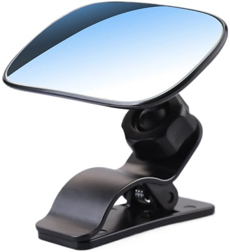 360° Rotatable Car Baby Mirror - Wide Angle Convex Rear View Mirror for Back Seat with 3.5x2.2 inch Clip-on Design