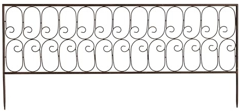 Beetzaun aus Metall 45 x 100 cm | Beetumrandung Steckzaun Metallzaun Dekozaun