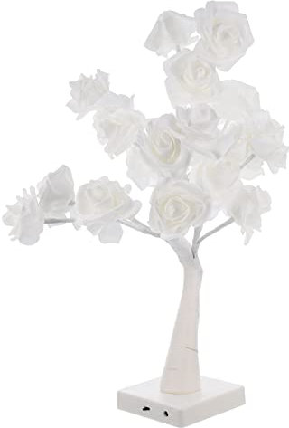 Uonlytech 1stück Tischlampe Romantische Nachttischlampe Für Schlafzimmer Hochzeiten Dekorative Tischleuchte Mit Pe Simulation Blume Energiesparend Und Einfache Bedienung